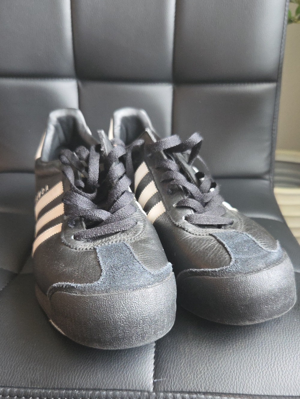 Black Adidas Samba Sneakers with White Stripes